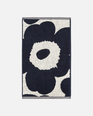 Marimekko Unikko Guest Towel 30 x 50 cm – Off-White / Dark Blue