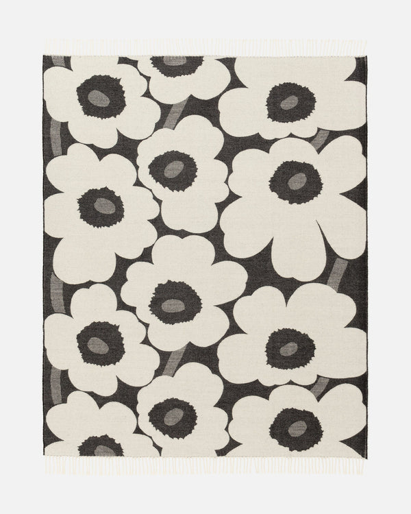 Marimekko Unikko Blanket 130 x 180 cm – White / Black