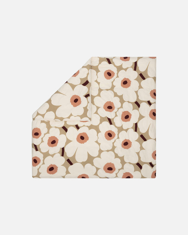 Marimekko Unikko Duvet Cover 240 x 220 cm – Beige / Off-White / Rose