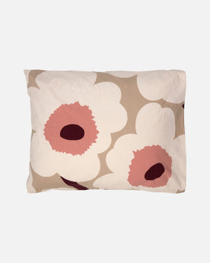 Marimekko Unikko Pillow Case 50 x 70 / 75 cm – Beige / Off-White / Rose