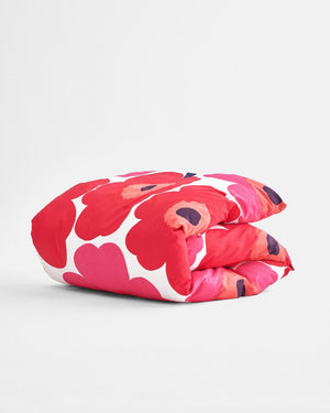 Marimekko Unikko Duvet Cover 150 x 210 cm – White / Red