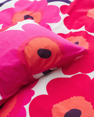 Marimekko Unikko Pillow Case 50 x 60 cm – White / Red