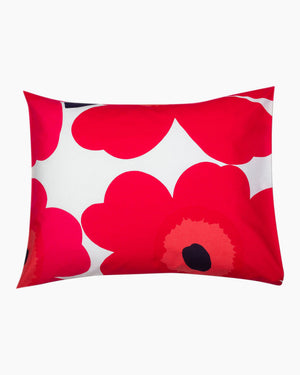 Marimekko Unikko Pillow Case 50 x 70 / 75 cm – White / Red