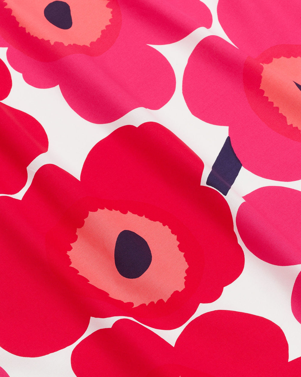 Marimekko Unikko Cotton Fabric – White / Red