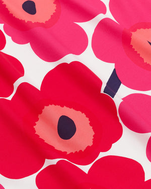 Marimekko Unikko Cotton Fabric – White / Red