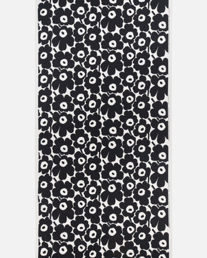 Marimekko Pieni Unikko Cotton Fabric – White / Black