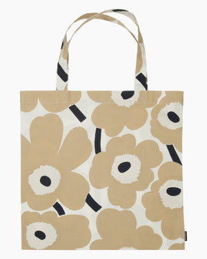 Marimekko Pieni Unikko Bag 44 x 43 cm – White / Beige / Dark Blue