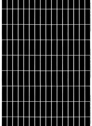 Marimekko Tiiliskivi Cotton Fabric – Black / White