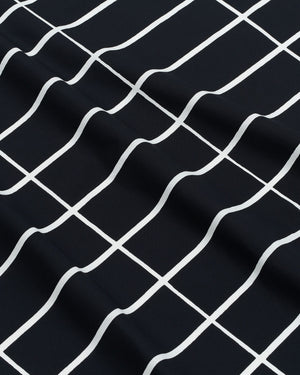 Marimekko Tiiliskivi Cotton Fabric – Black / White
