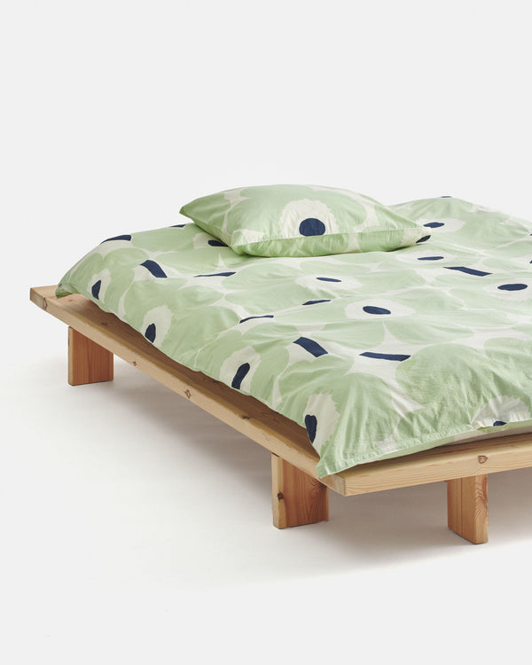 Marimekko Unikko Pillow Case 50 x 60 cm – Off-White / Sage / Dark Blue
