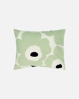 Marimekko Unikko Pillow Case 50 x 60 cm – Off-White / Sage / Dark Blue