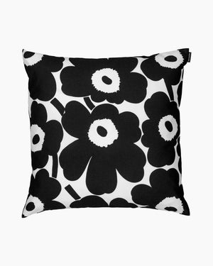 Marimekko Pieni Unikko Cushion Cover 50 x 50 cm – White / Black