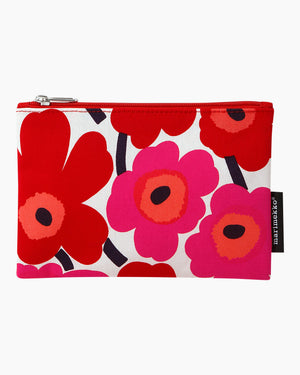 Marimekko Mini Unikko Kaika Cosmetic Bag – White / Red