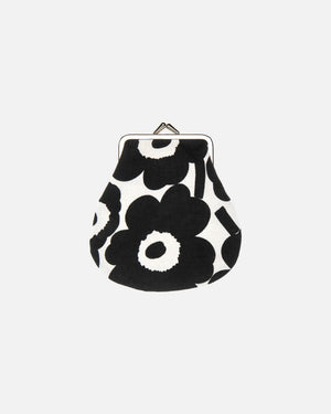 Marimekko Mini Unikko Pieni Kukkaro Purse – White / Black