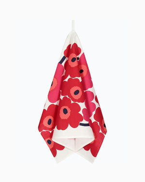 Marimekko Unikko Tea Towel 47 x 70 cm 2 pcs – White / Red