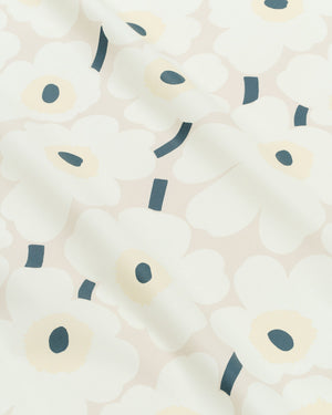 Marimekko Pieni Unikko Acrylic Coated Cotton Fabric – White / Beige / Dark Green