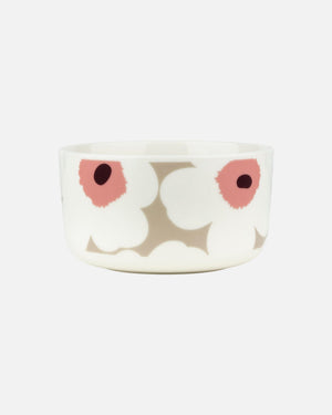 Marimekko Oiva / Unikko Bowl 5 dl – White / Clay / Rose