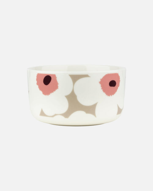 Marimekko Oiva / Unikko Bowl 5 dl – White / Clay / Rose