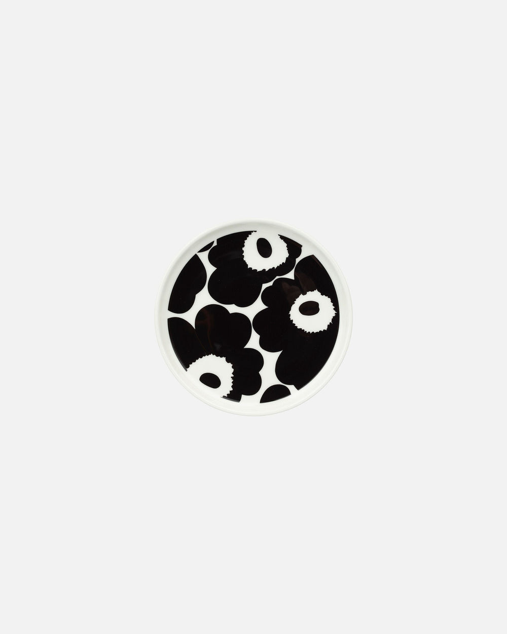 Marimekko Oiva / Unikko Plate 13.5 cm – White / Black