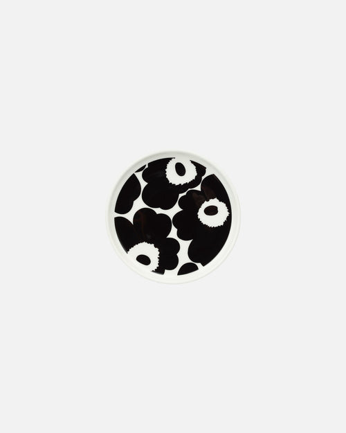 Marimekko Oiva / Unikko Plate 13.5 cm – White / Black