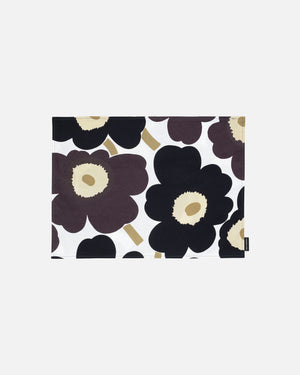 Marimekko Pieni Unikko Placemat 31 x 42 cm – White / Dark Gray / Beige