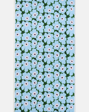 Marimekko Pieni Unikko Cotton Fabric – Warm Green / Light Blue / Pale Rose
