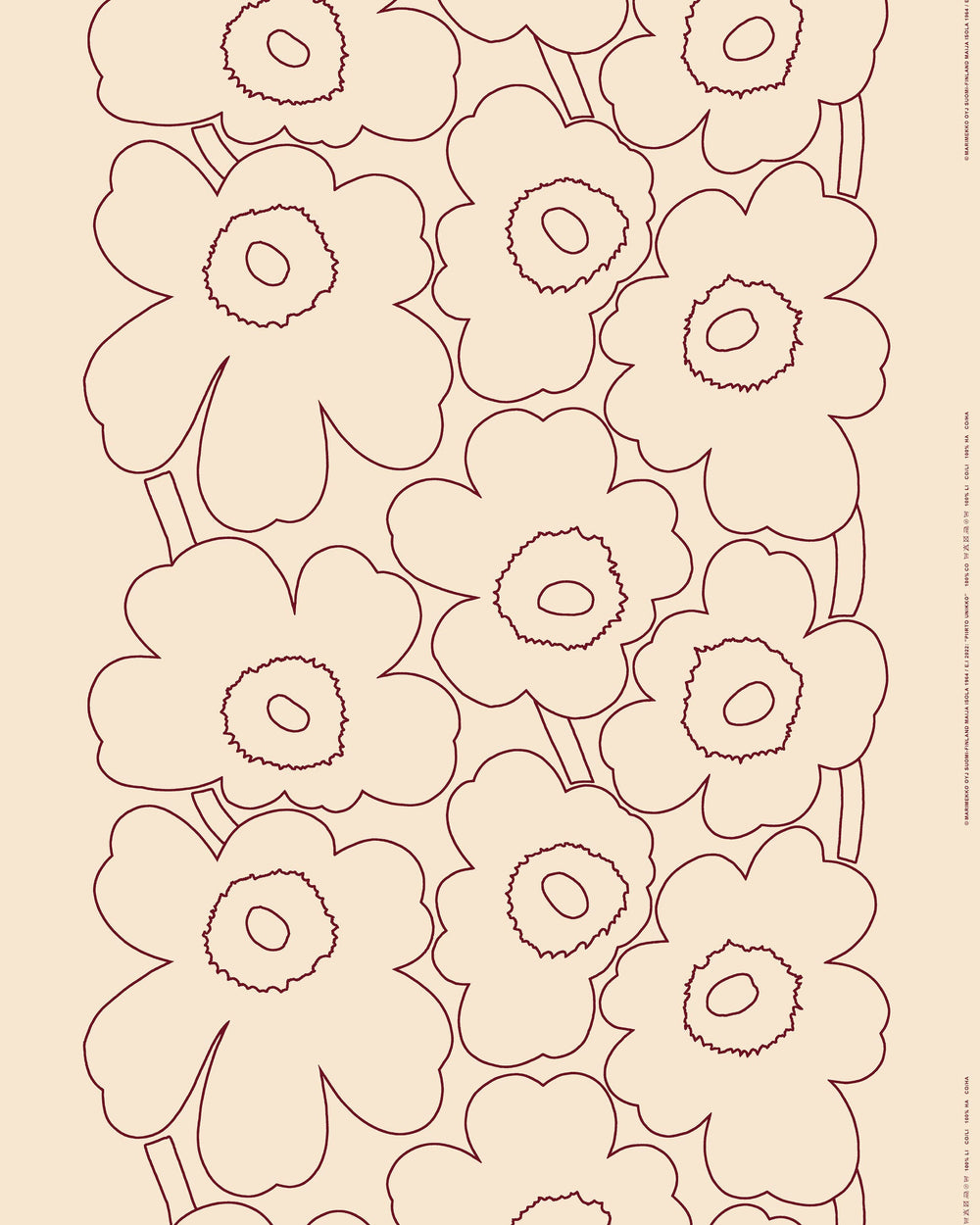 Marimekko Piirto Unikko Cotton Linen Fabric