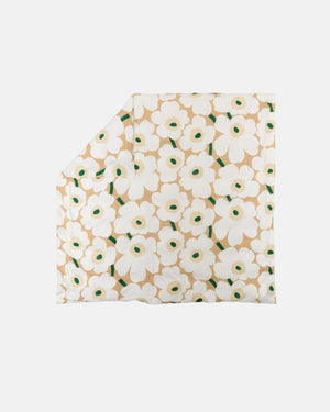 Marimekko Unikko Duvet Cover 240 x 220 cm – Sand / Off-White / Hay / Emerald