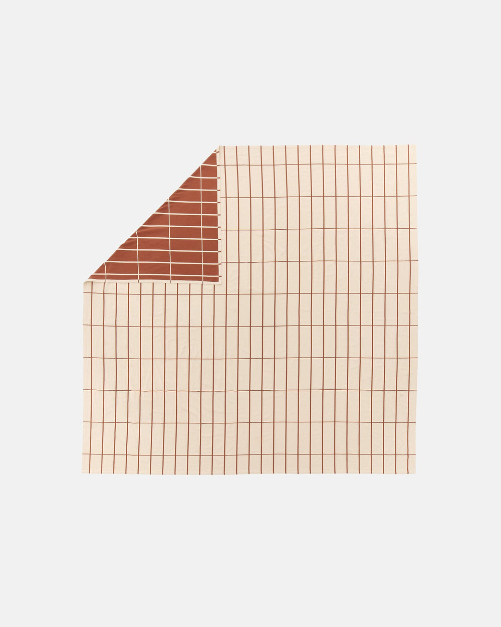 Marimekko Tiiliskivi Bedspread 260 x 260 cm – Off-White / Chestnut