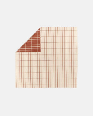 Marimekko Tiiliskivi Bedspread 260 x 260 cm – Off-White / Chestnut