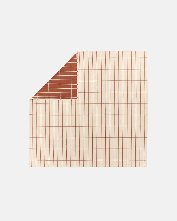 Marimekko Tiiliskivi Bedspread 260 x 260 cm – Off-White / Chestnut