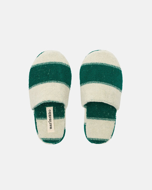 Marimekko Galleria Slippers – Emerald / Melon