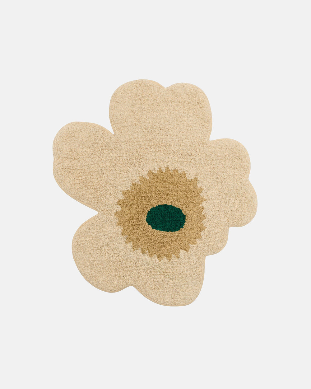 Marimekko Unikko Bath Mat 73 x 74 cm – Hay / Sand / Emerald
