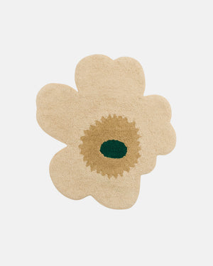 Marimekko Unikko Bath Mat 73 x 74 cm – Hay / Sand / Emerald