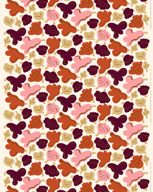 Marimekko Pieni Kukasta Kukkaan Acrylic Coated Cotton Fabric