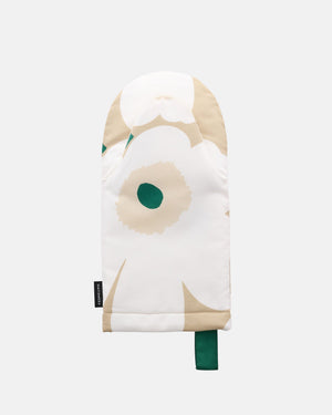 Marimekko Pieni Unikko Oven Mitten – Sand / White / Hay / Emerald
