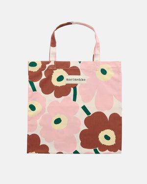 Marimekko Pieni Unikko Bag 43 x 44 cm – Off-White / Pink / Chestnut / L.yel.
