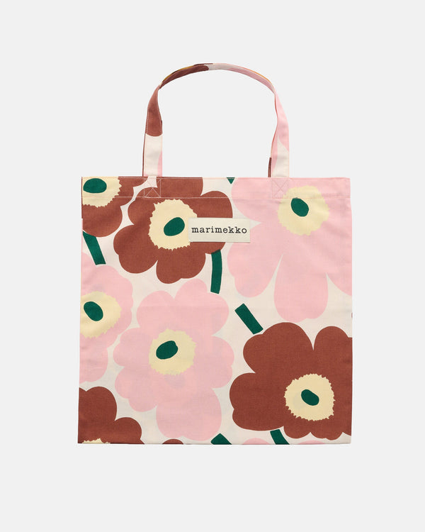 Marimekko Pieni Unikko Bag 43 x 44 cm – Off-White / Pink / Chestnut / L.yel.