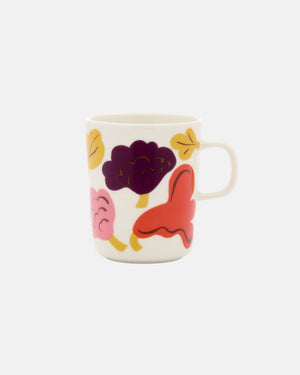 Marimekko Oiva / Kukasta Kukkaan Mug 2.5 dl – White / Pink / Terracotta / Plum