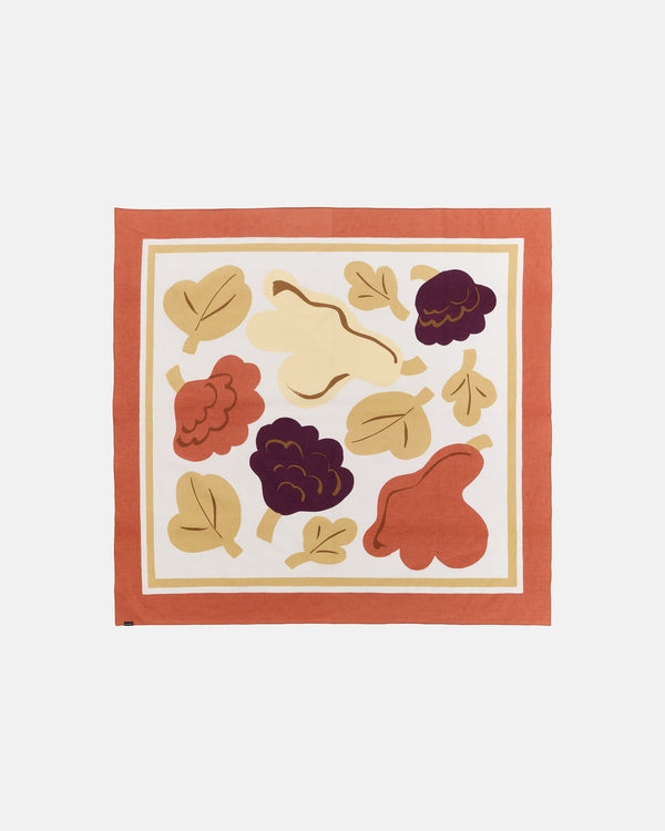 Marimekko Kukasta Kukkaan Tablecloth 140 x 140 cm – White / Terracotta / Ochre / Plum