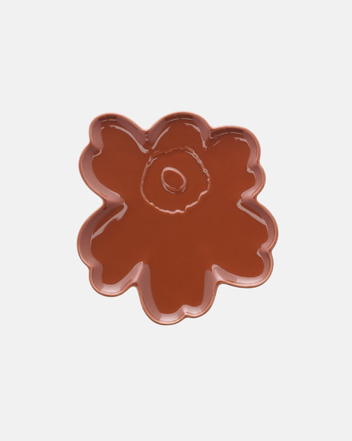 Marimekko Unikko Plate 20 cm – Chestnut