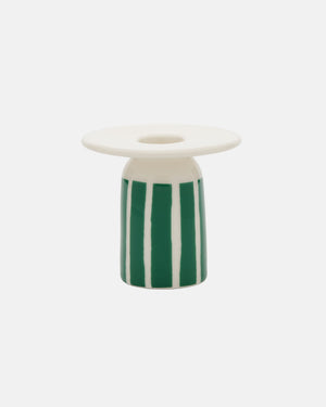 Marimekko Piccolo Candle Holder – White / Green