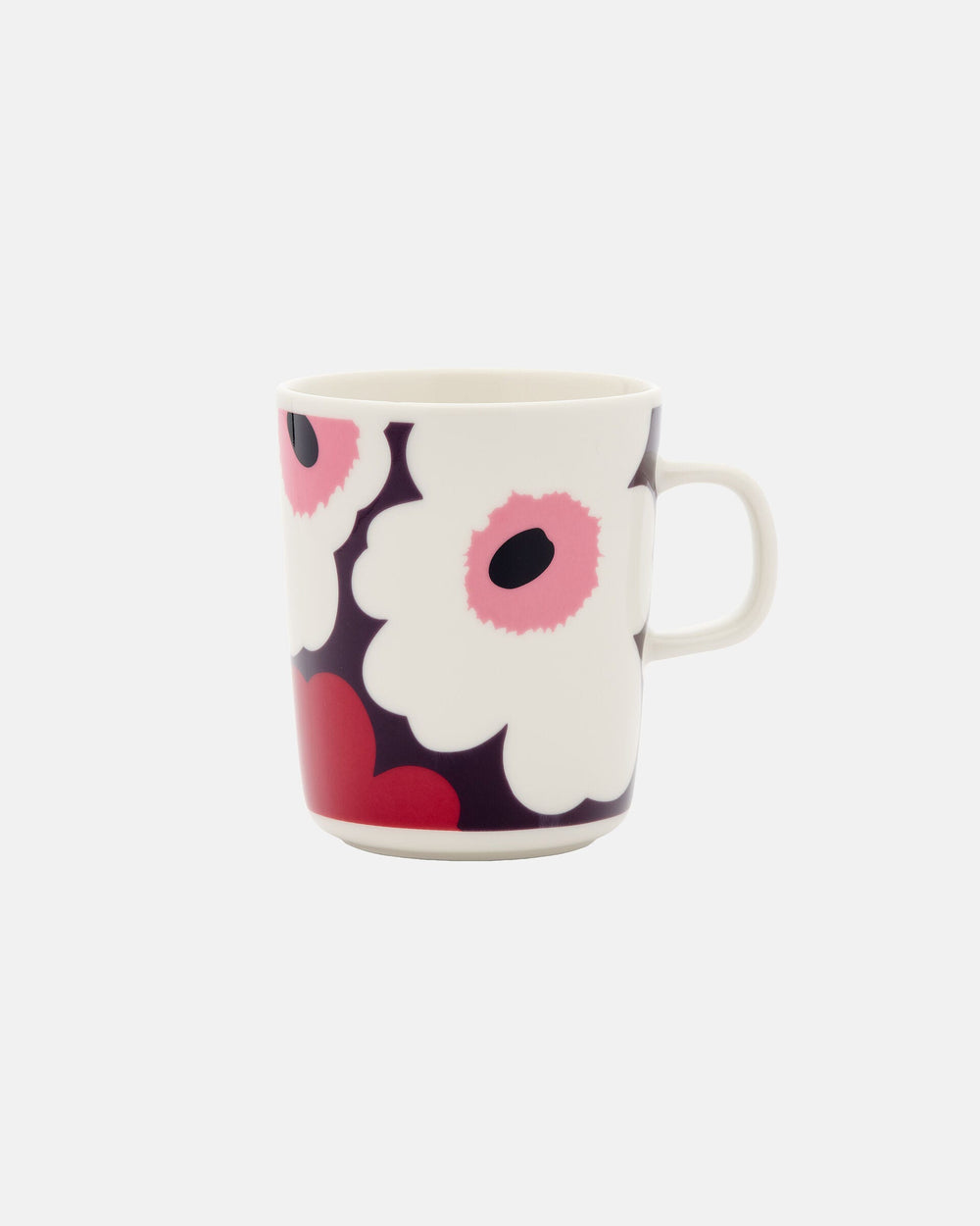 Marimekko Oiva / Unikko Mug 2.5 dl – White / Plum / Cranberry / Pink