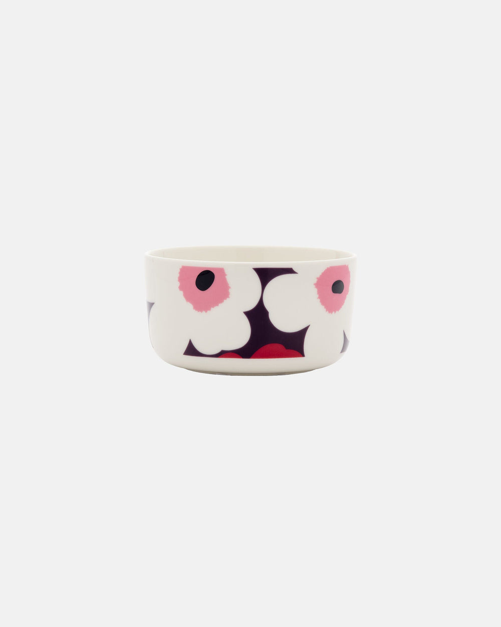 Marimekko Oiva / Unikko Bowl 5 dl – White / Plum / Cranberry / Pink