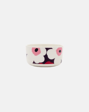 Marimekko Oiva / Unikko Bowl 5 dl – White / Plum / Cranberry / Pink