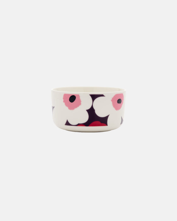 Marimekko Oiva / Unikko Bowl 5 dl – White / Plum / Cranberry / Pink
