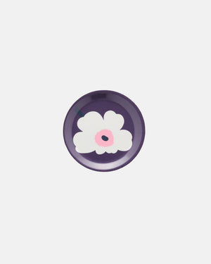 Marimekko Unikko Coaster 11 cm – Plum / White / Rose