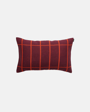 Marimekko Tiiliskivi Cushion Cover 40 x 60 cm – Plum / Orange Red