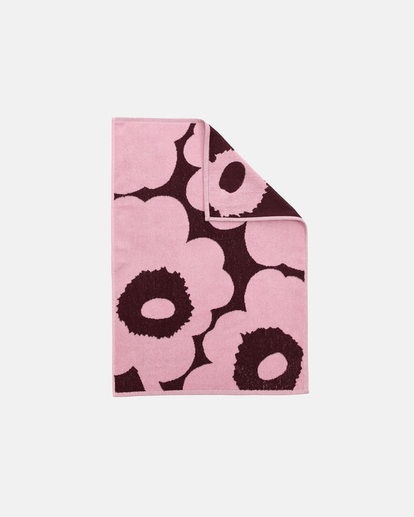Marimekko Unikko Hand Towel 50 x 70 cm – Plum / Pink