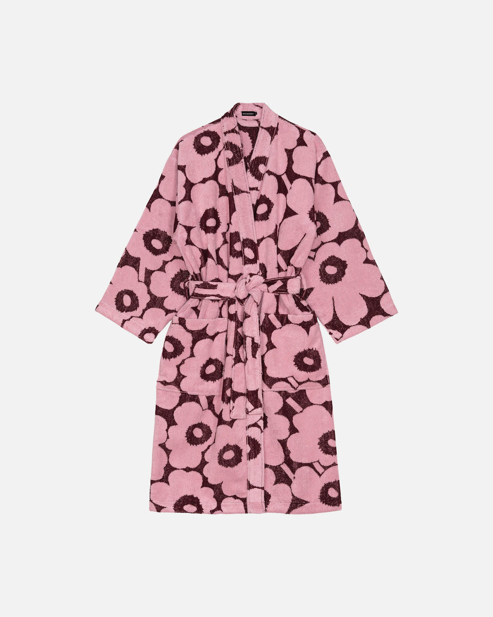 Marimekko Pieni Unikko Bathrobe – Plum / Pink